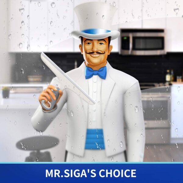 MR.SIGA Multi-Purpose Squeegee for Window, Glass, Shower Door, Car, Heavy Duty Window Scrubber, Suction Hook Included, 10 inch, White & Gray - Image 6